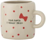 Bloomingville Bézs agyagkerámia bögre karácsonyi mintával 250 ml Christy - Bloomingville