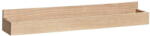 Hübsch Natúr színű fali polc képekhez tölgyfa dekorral 60 cm Folk - Hübsch