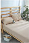 Mila Home Bézs gumis pamut lepedő és párnahuzat szett 180x200 cm - Mila Home