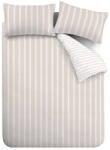Bianca Bézs kétszemélyes pamut ágyneműhuzat 200x200 cm Ashford Stripe - Bianca