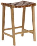 Kave Home Natúr színű bőrutánzat bárszék (ülésmagasság 67 cm) Calixta - Kave Home