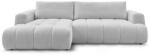 Bobochic Paris Világosszürke kinyitható-tárolóhelyes sarokkanapé (bal oldali-heverő résszel) Fuji - Bobochic Paris