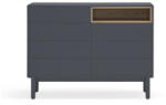 Teulat Sötétszürke alacsony komód 120x90 cm Corvo - Teulat