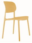 Leitmotiv Sárga műanyag étkezőszék Cheer - Leitmotiv