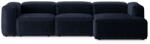 Cosmopolitan Design Sötétkék kordbársony sarokkanapé (jobb oldali-heverő résszel) Bergamo - Cosmopolitan Design - bonami - 866 992 Ft
