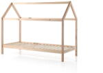 VIPACK Natúr színű házikó alakú borovi fenyő gyerekágy 90x200 cm DALLAS - Vipack