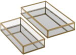 Casa Selección Fém dekoratív tálca szett 2 db-os 14x24 cm - Casa Selección