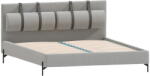 ROPEZ Világosszürke kárpitozott franciaágy ágyráccsal 140x200 cm Tulsa - Ropez
