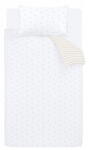 Bianca Fehér-bézs kétszemélyes pamut gyerek ágyneműhuzat 200x200 cm Mini Star & Stripes - Bianca