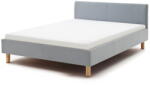 meise.möbel Kék-szürke kárpitozott egyszemélyes ágy ágyrács nélkül 120x200 cm Lena - Meise Möbel