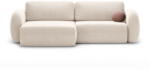 Cosmopolitan Design Krémszínű zsenília kinyitható-tárolóhelyes sarokkanapé Tonale - Cosmopolitan Design