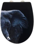 WENKO Elephant fekete rozsdamentes acél wc-ülőke - Wenko