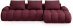 Cosmopolitan Design Borvörös kinyitható-tárolóhelyes sarokkanapé (jobb oldali-heverő résszel) Linz - Cosmopolitan Design