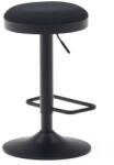 Kave Home Fekete kárpitozott állítható magasságú bárszék szett 2 db-os (ülésmagasság 53, 5 cm) Zaib - Kave Home