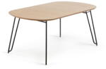 Kave Home Natúr színű bővíthető étkezőasztal tölgyfa dekorral 100x170 cm Novac - Kave Home