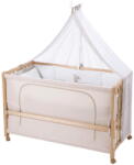 Roba Natúr színű gurulós babaágy baldachinnal 60x120 cm Liebhabär - Roba