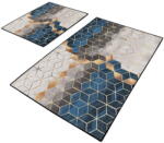 Mila Home Kék-szürke fürdőszobai kilépő szett 2 db-os 60x100 cm Optic - Mila Home