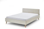 meise.möbel Bézs kárpitozott franciaágy ágyrács nélkül 140x200 cm Wicki - Meise Möbel