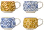 Bloomingville Kék-narancssárga kőedény eszpresszó csésze szett 4 db-os 155 ml Milton - Bloomingville