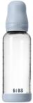 BIBS Baby Glass Bottle Round Latex antikólikás cumisüveg Baby Blue 240 ml
