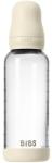 BIBS Baby Glass Bottle Round Latex antikólikás cumisüveg Ivory 240 ml