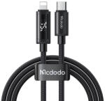 Mcdodo USB-C to Lightning, Dual LED Display, 36W, Gyors töltőkábel, 1.2m - Mcdodo - Fekete (CA-7990)