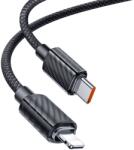 Mcdodo Data Cable (CA-3660) Type-C - Lightning 36W Fekete 1.2m átlátszó tervezésű Mcdodo