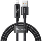 Mcdodo - Adatkábelt USB-A - Lightning, Kettős LED Kijelző, 3A, 1.2m - Fekete