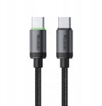 Mcdodo USB-C to USB-C Nylon Fonott Alumínium Ötvözet PD60W 1m Fekete Adatkábel (CA-4410)
