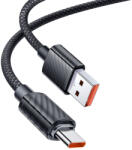 Mcdodo - Adatkábel (CA-3650) - USB-A - Type-C, Átlátszó kivitel, 100W, 1.2m - Fekete