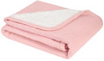 KikkaBoo takaró prémium pamut/sherpa kétoldalas 75x100cm Dream Big melange pink - babamarket