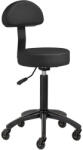 ACTIVESHOP Fodrász - kozmetikus munkaszék háttámlával D026 fekete