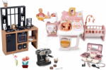 Smoby Set căsuță pentru păpușă cu trei părți și bucătărie cu aparat de cafea Large Doll´s Play Center Soft Baby Nurse Smoby cu sunete și căni magice cu valiză cosmetică 3în1 SM220394-15 (SM220394-15) Papusa