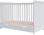 Hubners Patut copii din lemn Hubners Paula 120x60 alb cu sertar (PHPAU12ALS) - roua
