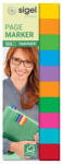 Sigel Jelölőcímke, műanyag, 10x50 lap, 44x12, 5 mm, SIGEL, vegyes színek - toptoner