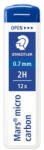 STAEDTLER Grafitbél, 2H, 0, 7 mm, STAEDTLER "Mars Micro Carbon 250