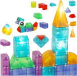 KIK KX3628 Mágneses építőjáték - Világító 3D figurák, 64 db