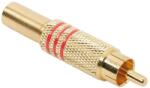 RCA dugó MNC RCA DUGÓ PIROS 05084 Aranyozott rca dugó törésgátló (05084PI)