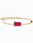 Thomas Sabo A2151-430-10-L19V Gold-plated Goldbears bracelet w. pearl and stone, Femei