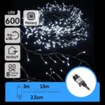 Aigostar - LED външна коледна гирлянда 600xLED/8 режима 18m IP44 студено бяла (AI1444)