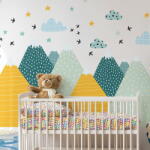 Ambiance Стикер за стена Giant Kid Стикер Скандинавски планини Ziska - Ambiance (col-ROS-C627_60x90cm)