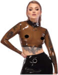 Late X LATEX - áttetsző latex felső (áttetsző-fekete) - szexshop