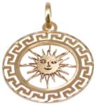 Ékszershop Vésett és matt áttört arany medál nap motívummal (1329332)