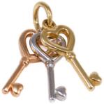 Ékszershop Tricolor kulcs arany medál (1325824)