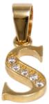 Ékszershop Köves S betű arany medál (1296267)