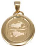 Ékszershop Halak mattított ovális arany medál (1331906)