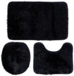 Vilde Set de 3 covorașe de baie negre Covor baie