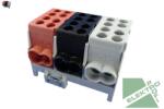 POLLMANN Elektrotech Pollmann 2080306 HLAK 25-3/6 BSG-S Elosztóblokk 3P sínre b, f, sz 6x25mm2/ 6x16mm2 (2080306)