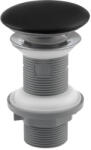 CeraStyle Klikk - klakk leeresztő - MATT FEKETE - porcelán - túlfolyó NÉLÜLI mosdókagylóhoz - 5/4" - Ø 73 mm (BD05803080214531) - globalvivamarket