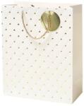 Rössler ajándéktasak (26x32x12 cm) fehér, arany pöttyös, Look&Feel (13661656000)